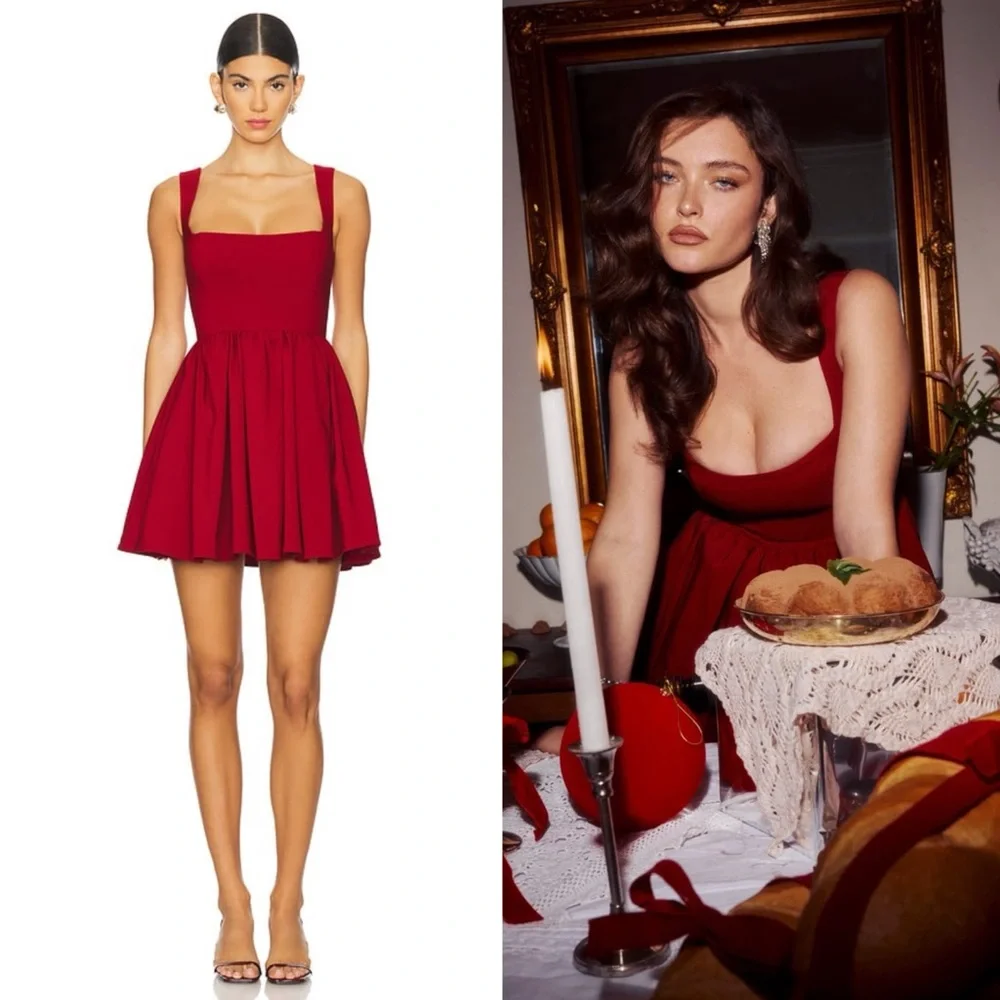 LPA Giovanna Mini Dress in Red Size Small NEW! New with tags!